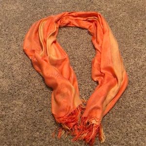 Citrus colored cashmere pashmina
